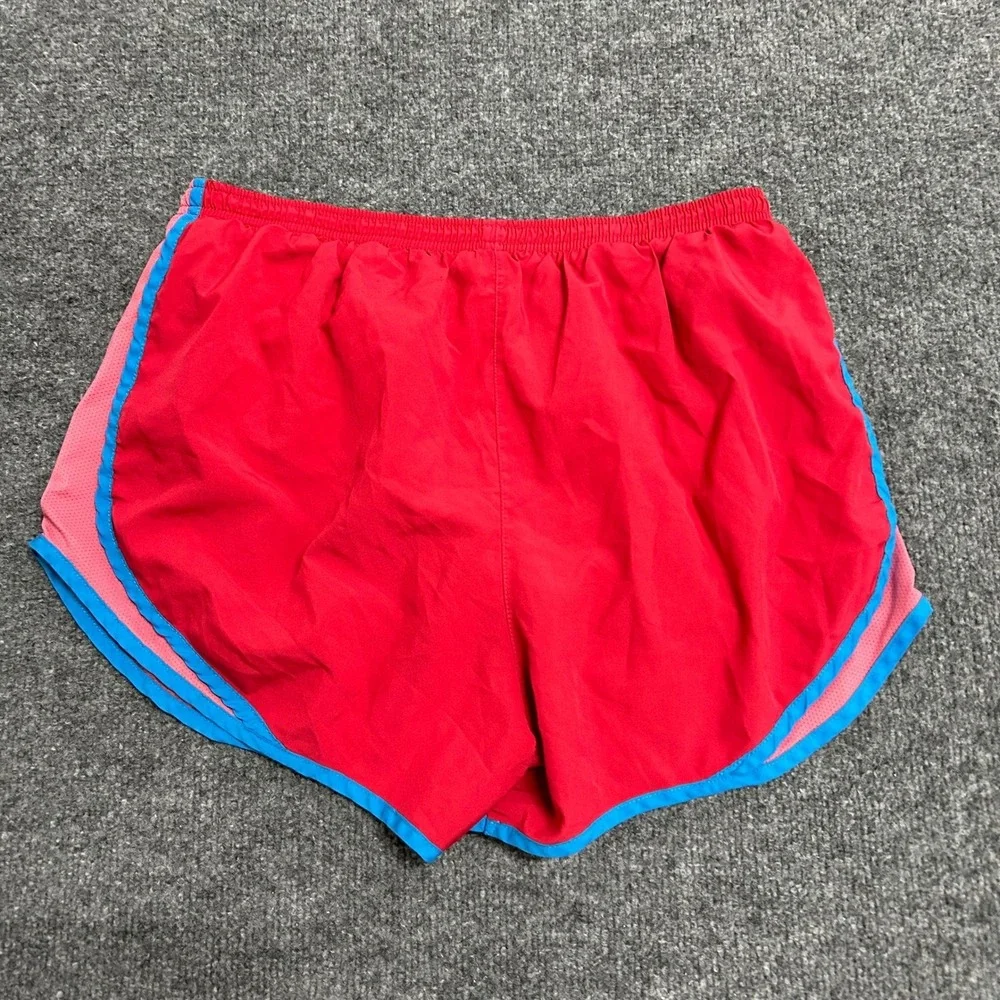 Nike Athletic Shorts Womens Size M Red Dri-Fit Running Mesh Trim Lightweight